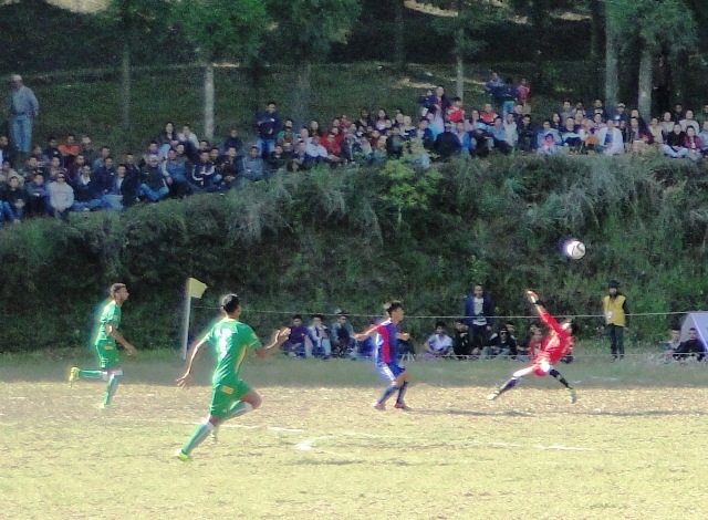 c Karna limbu kick off to goal